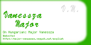 vanessza major business card